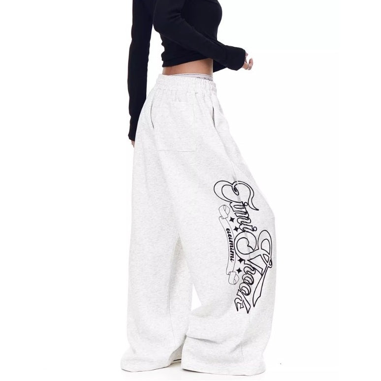 Monogram Print Wide Sweat Pants MW10288