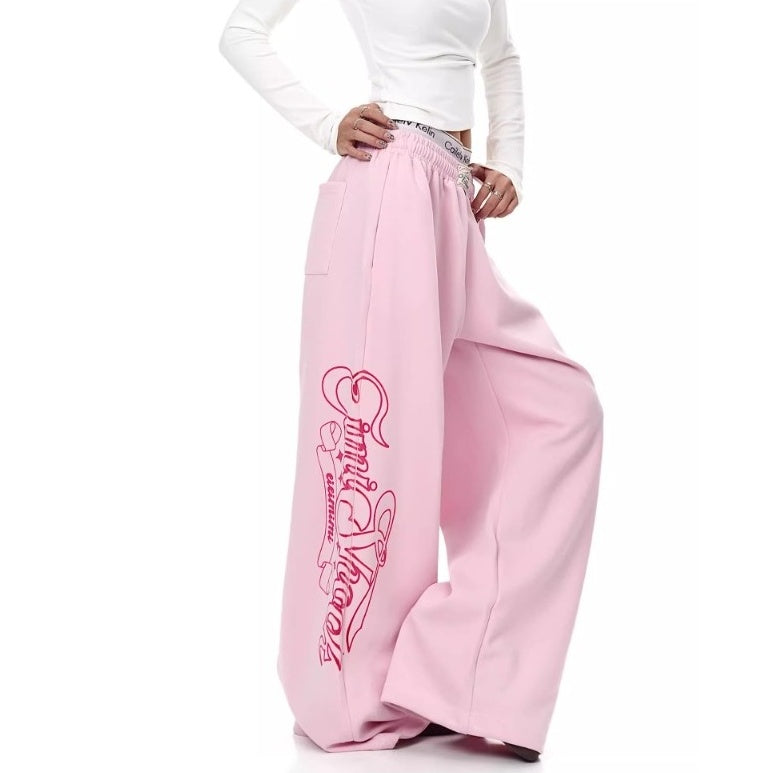 Monogram Print Wide Sweat Pants MW10288