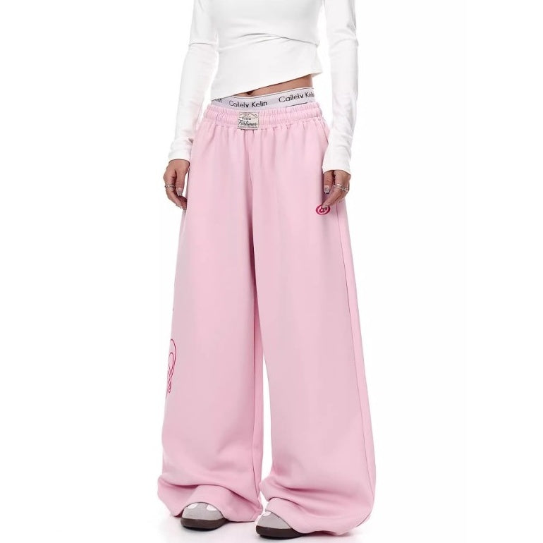 Monogram Print Wide Sweat Pants MW10288
