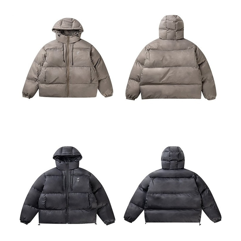 Print Hooded Short Padded Jacket TP9001