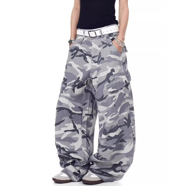 Camouflage Wide Curve Cargo Pants MW10191