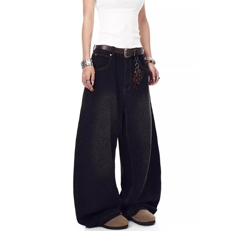 Leopard Print Wide Curve Jeans MW10201