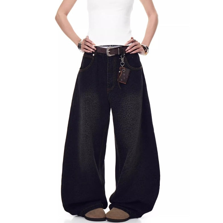Leopard Print Wide Curve Jeans MW10201
