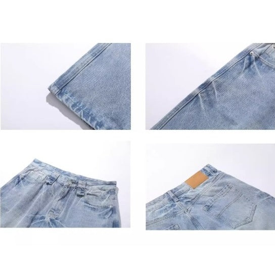 Washed Denim Gaucho Pants MW10221