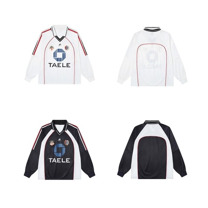 Campus Style Polo Collar Stripe Sports Shirt MW10258