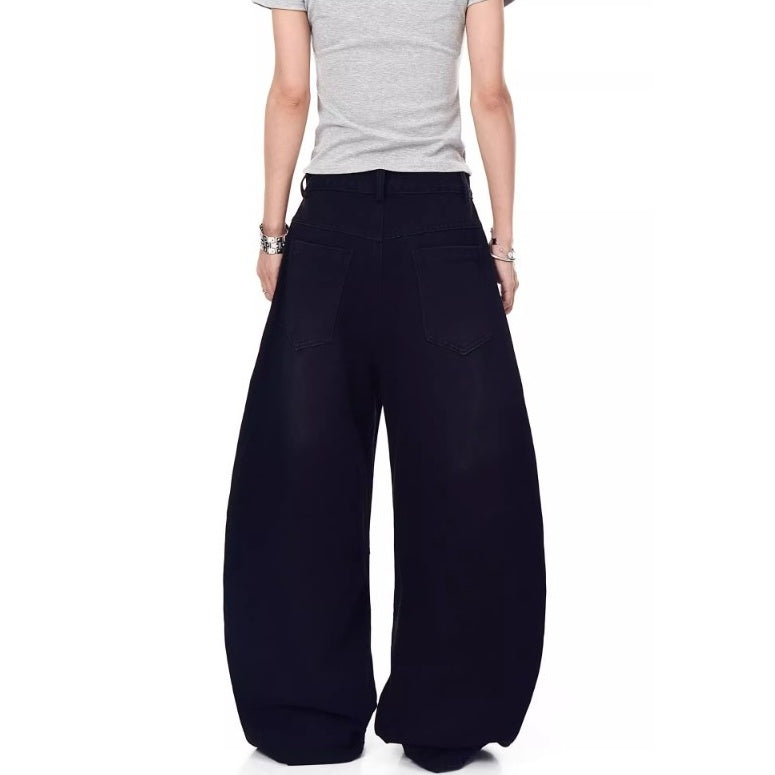 Three-Bar Splicing Wide-leg Curve Jeans MW10244