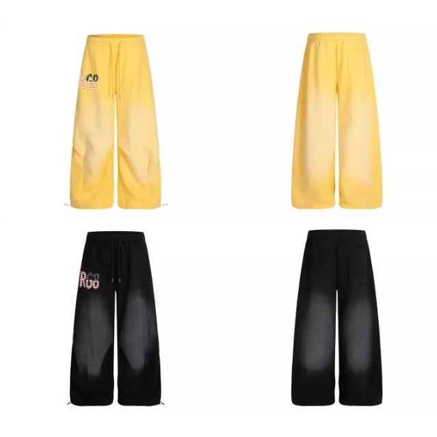 American Letter Print Loose Sweat Pants BK7012