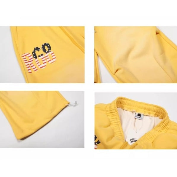 American Letter Print Loose Sweat Pants BK7012