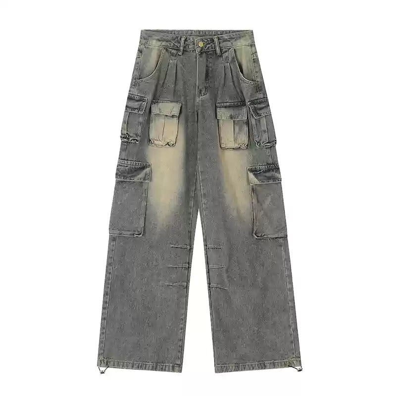 Waist Tuck Wide Leg Cargo Pants MR8023