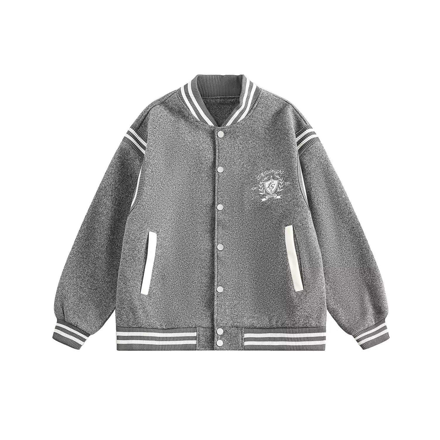 Retro Collegiate Patchwork Baseball Jacket MW9528