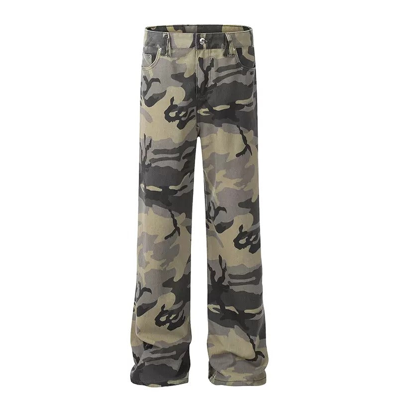 Camouflage Straight-leg Cargo Pants MR8013