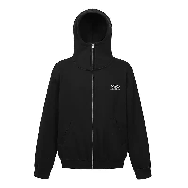 Heavyweight High Neck Zip Hooded Sweat HG7196