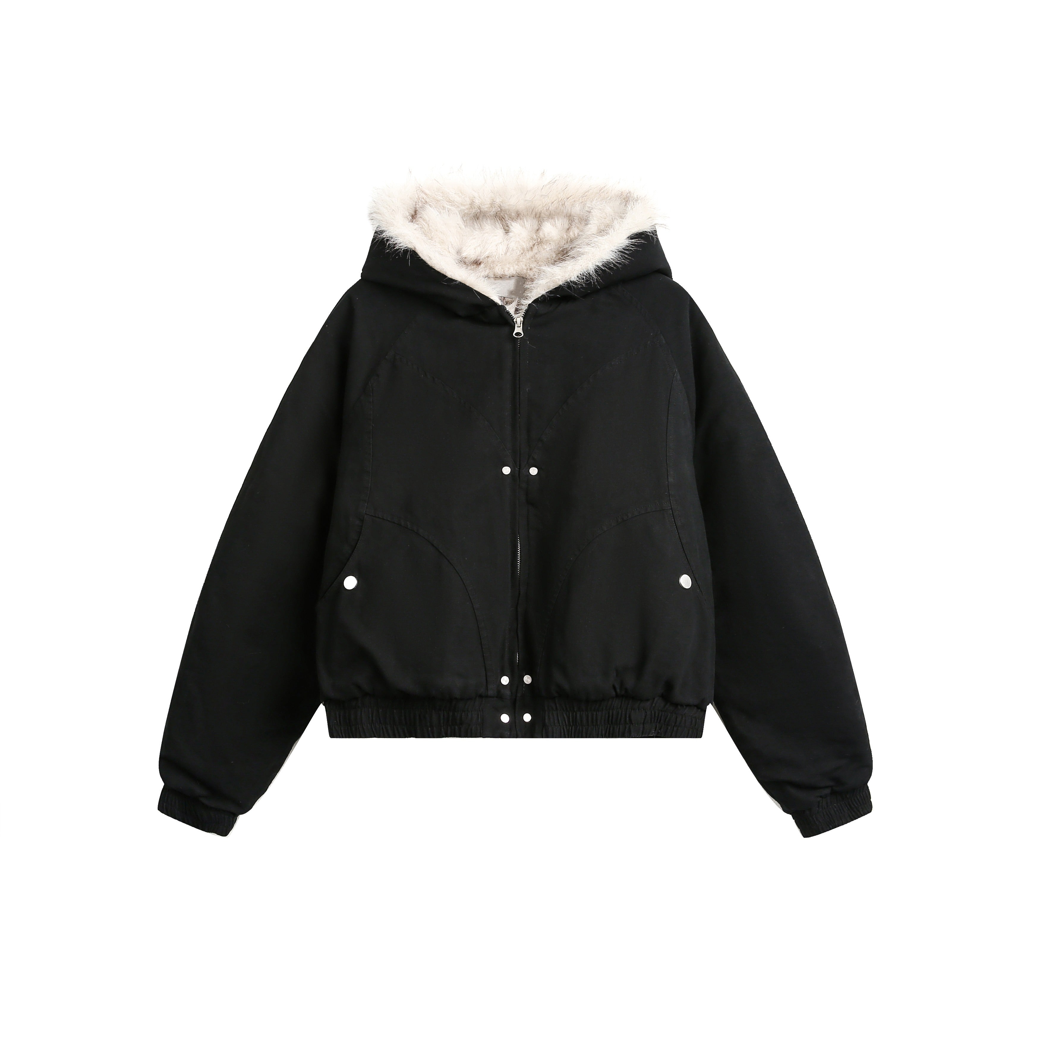 Fur Collar Warm Hooded Quilting Jacket MW9698