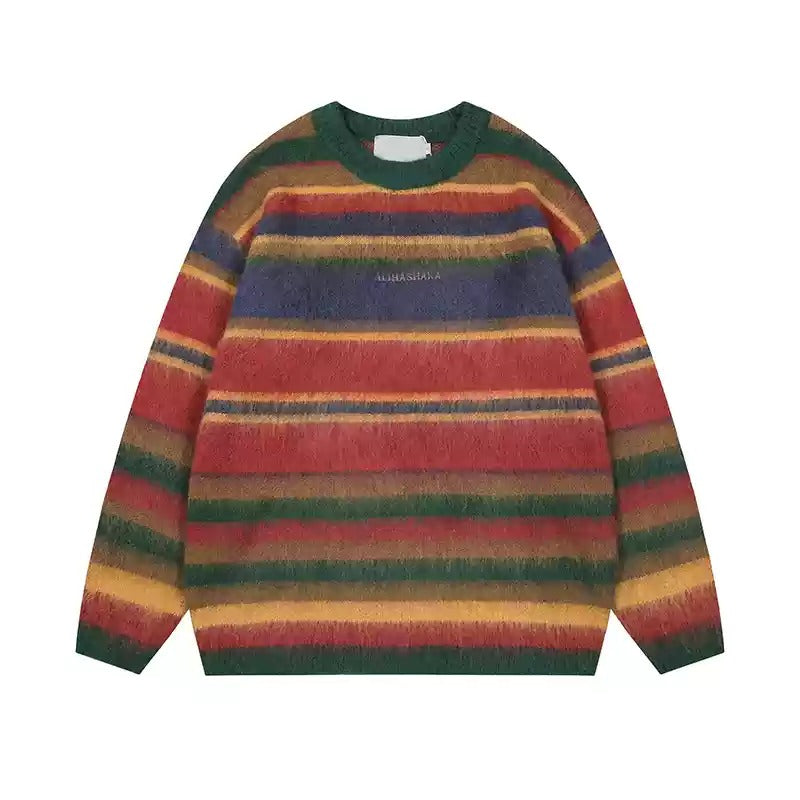 Vintage Contrasting Border Sweater MW9403