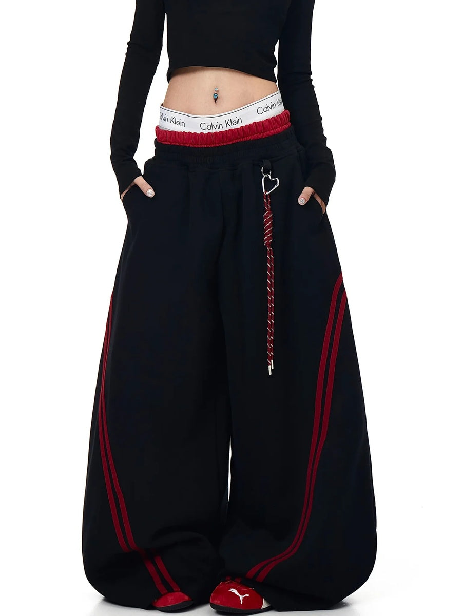 レッドラインワイドスウェットパンツ MW10411
