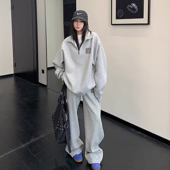 【上下別売り】Logo Embroidery Relaxation Sweat Set-up OS2079