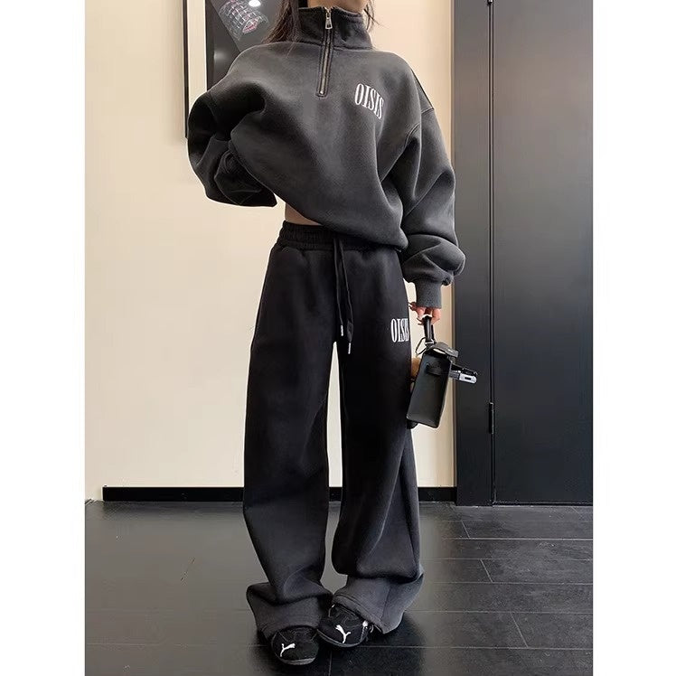 【上下別売り】Logo Embroidery Relaxation Sweat Set-up OS2079