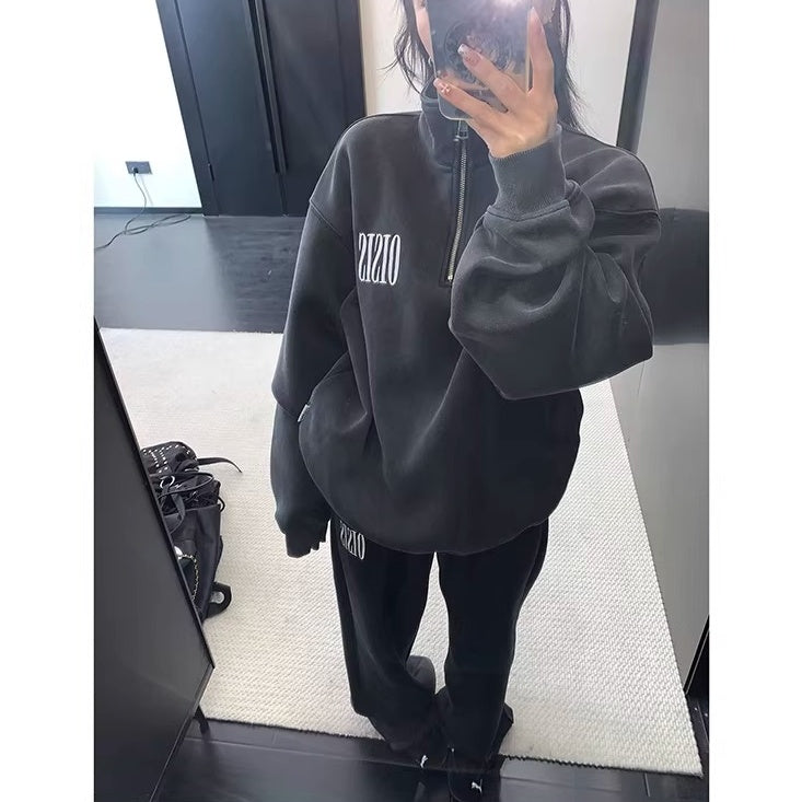 【上下別売り】Logo Embroidery Relaxation Sweat Set-up OS2079