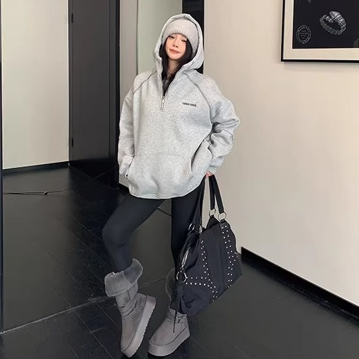 Unique Zipper Design Sweat Hoodie OS2078