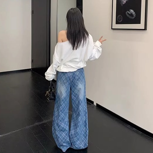 Bias Check Loose Curve Jeans OS2082