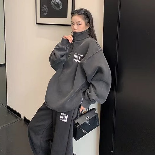 【上下別売り】Logo Embroidery Relaxation Sweat Set-up OS2079