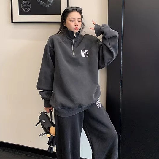 【上下別売り】Logo Embroidery Relaxation Sweat Set-up OS2079