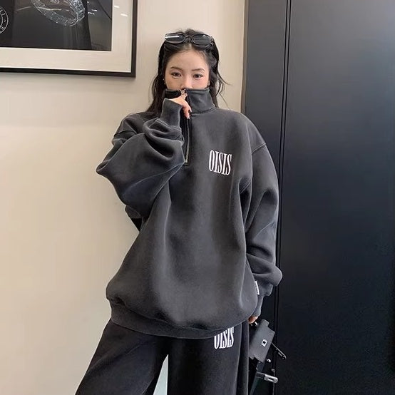 【上下別売り】Logo Embroidery Relaxation Sweat Set-up OS2079