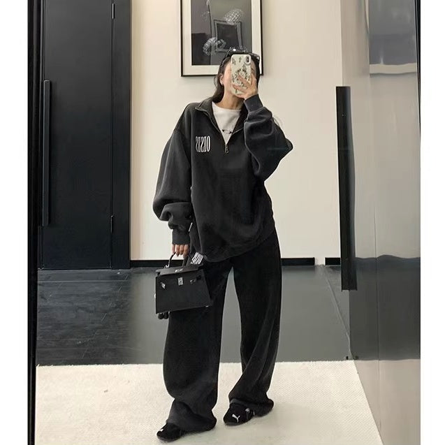 【上下別売り】Logo Embroidery Relaxation Sweat Set-up OS2079