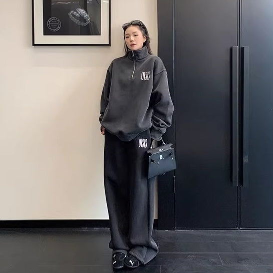 【上下別売り】Logo Embroidery Relaxation Sweat Set-up OS2079