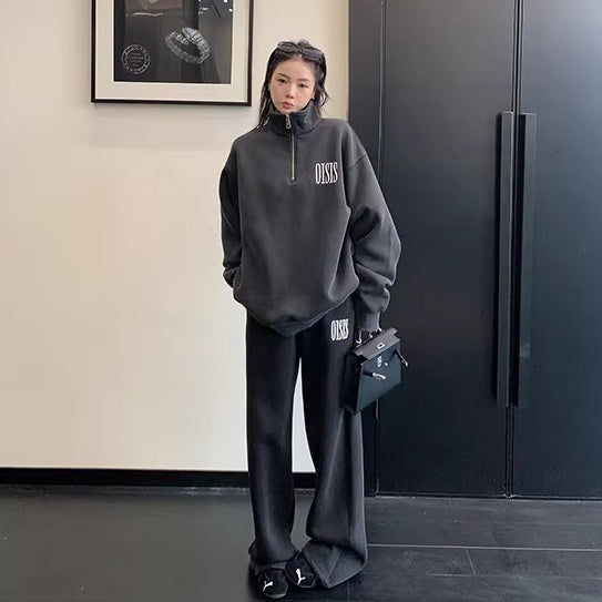 【上下別売り】Logo Embroidery Relaxation Sweat Set-up OS2079