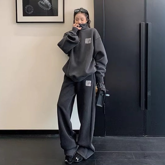 【上下別売り】Logo Embroidery Relaxation Sweat Set-up OS2079