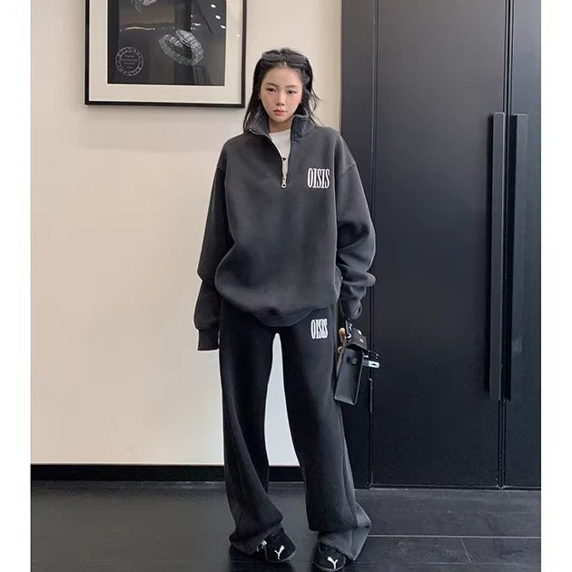 【上下別売り】Logo Embroidery Relaxation Sweat Set-up OS2079