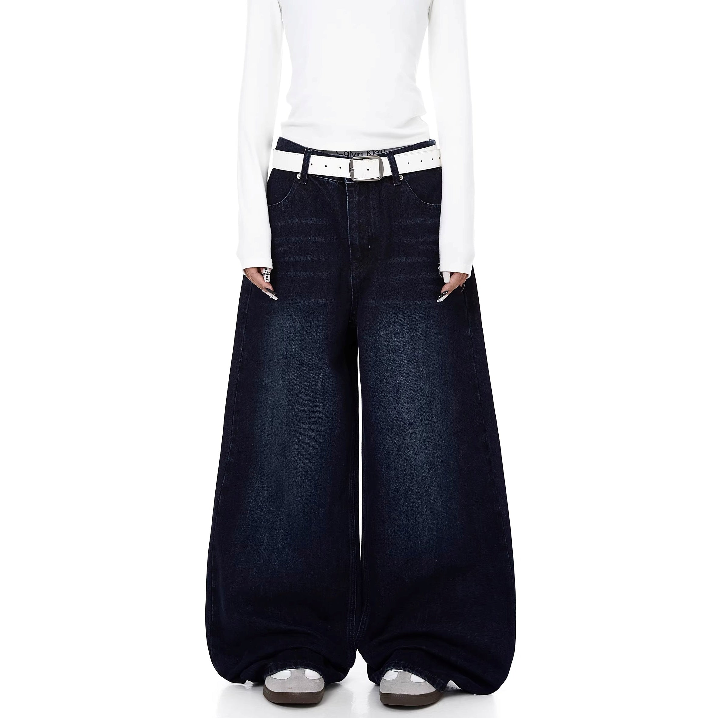 Graffiti Color Letter Print Buggy Jeans BK7070