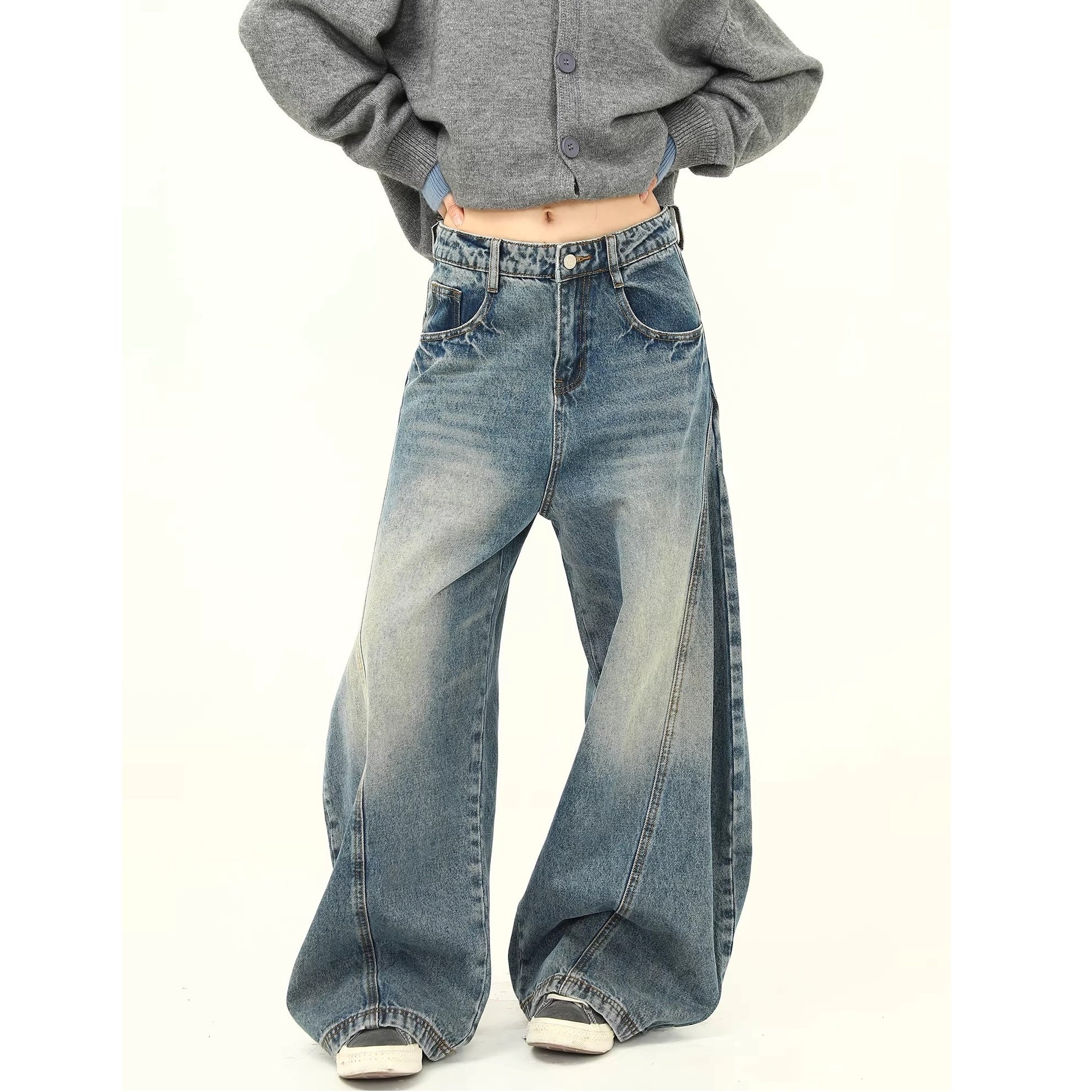Retro Washed Wide Curve Jeans MW10362