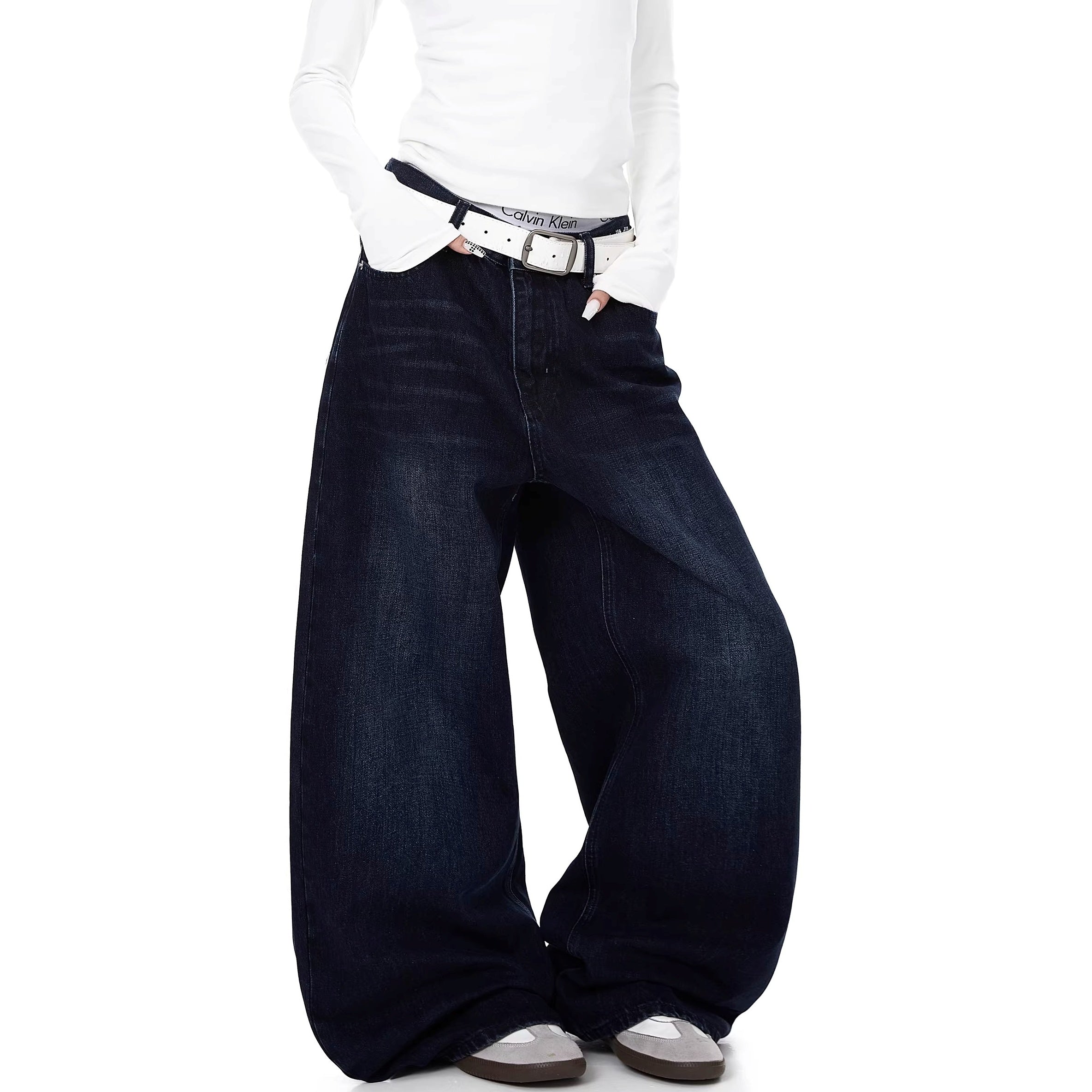 Graffiti Color Letter Print Buggy Jeans BK7070