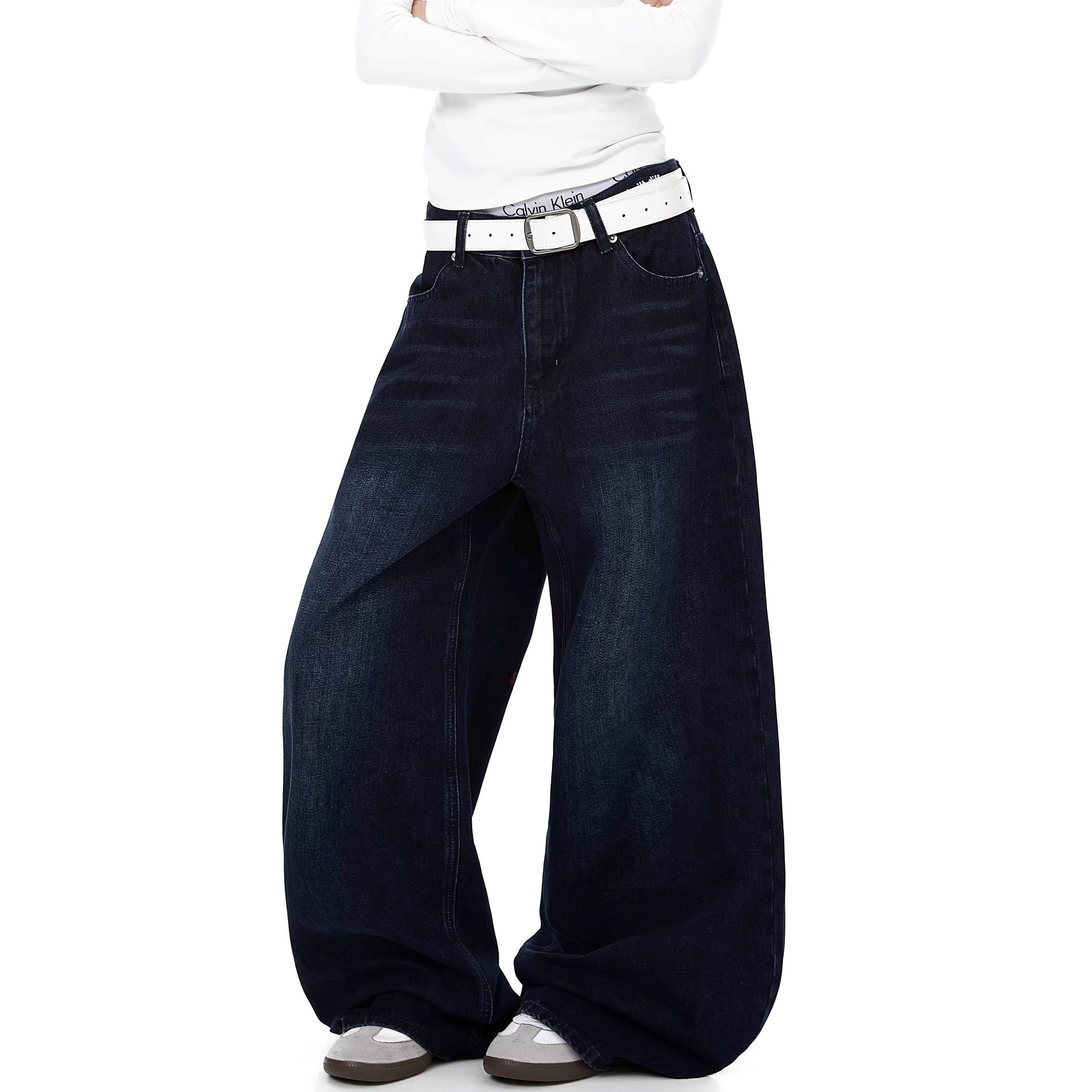 Graffiti Color Letter Print Buggy Jeans BK7070