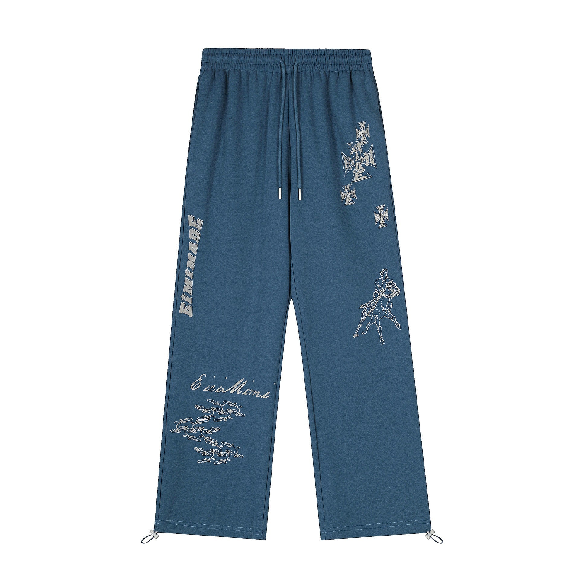 Crack Print Loose Sweat Pants MW10311