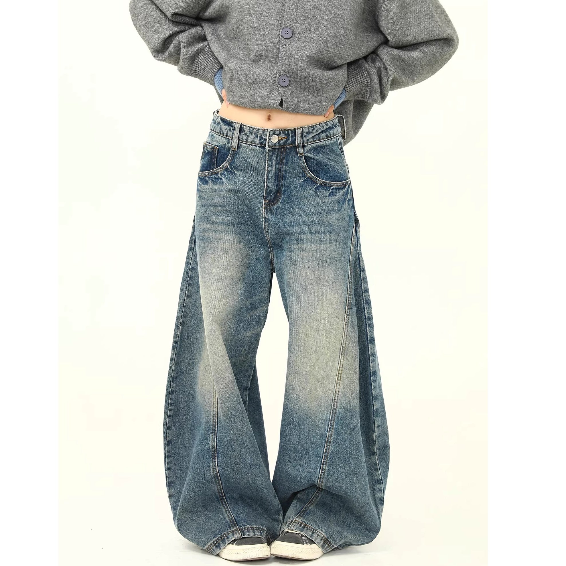 Retro Washed Wide Curve Jeans MW10362
