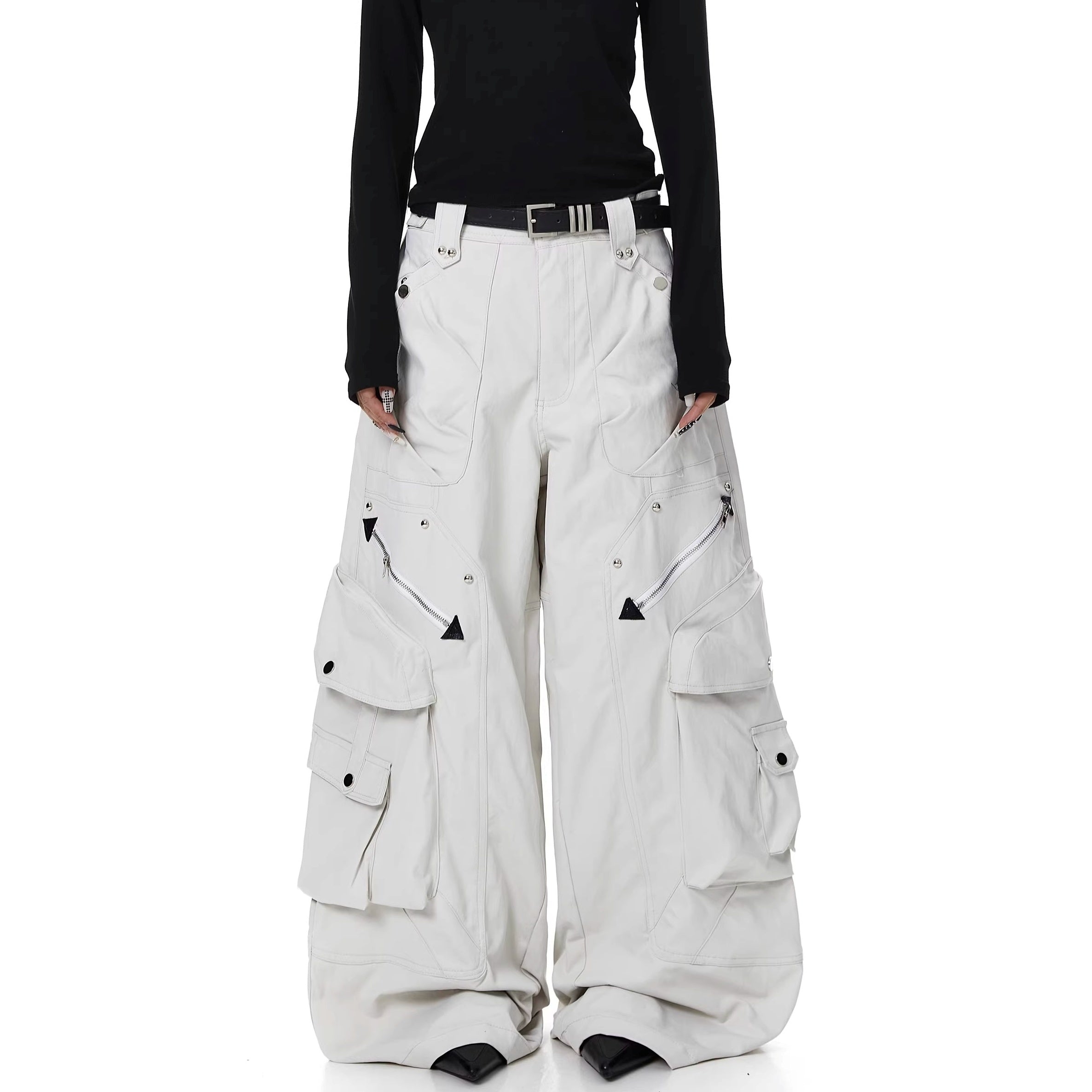 Zipper Multi Pocket Functional Cargo Pants MW10366