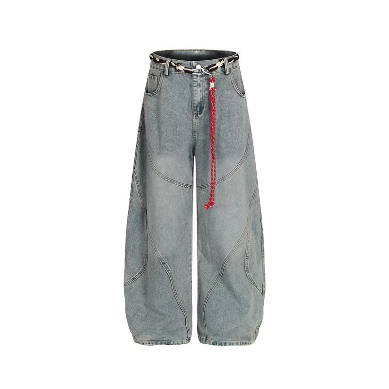 Patchwork Wide-leg Curve Jeans MW10321