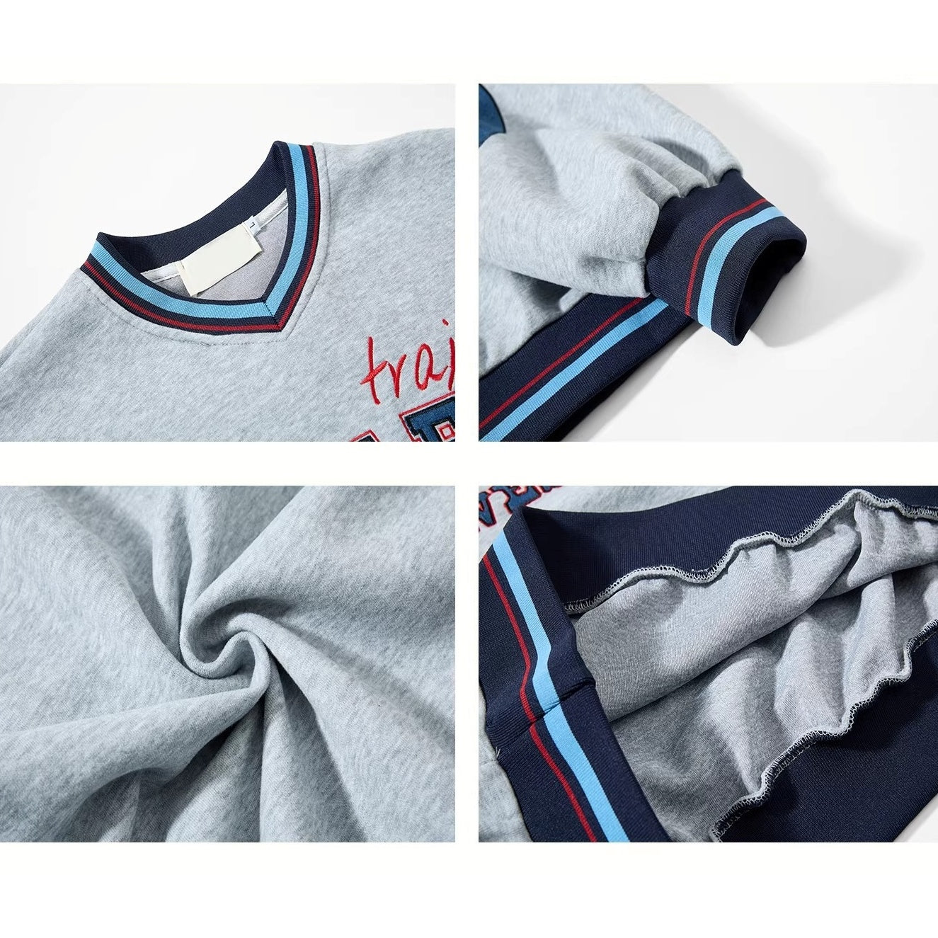 College Baseball Style V-Neck Sweat MW10319