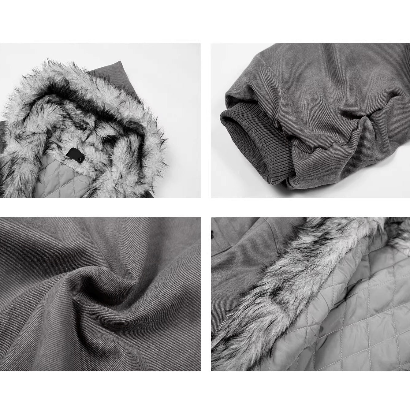 Fur Collar Carving Hooded Mountain Jacket MW10313