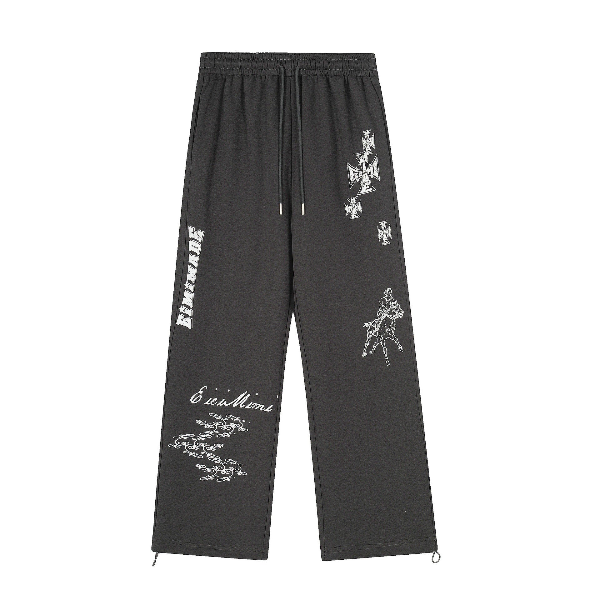 Crack Print Loose Sweat Pants MW10311