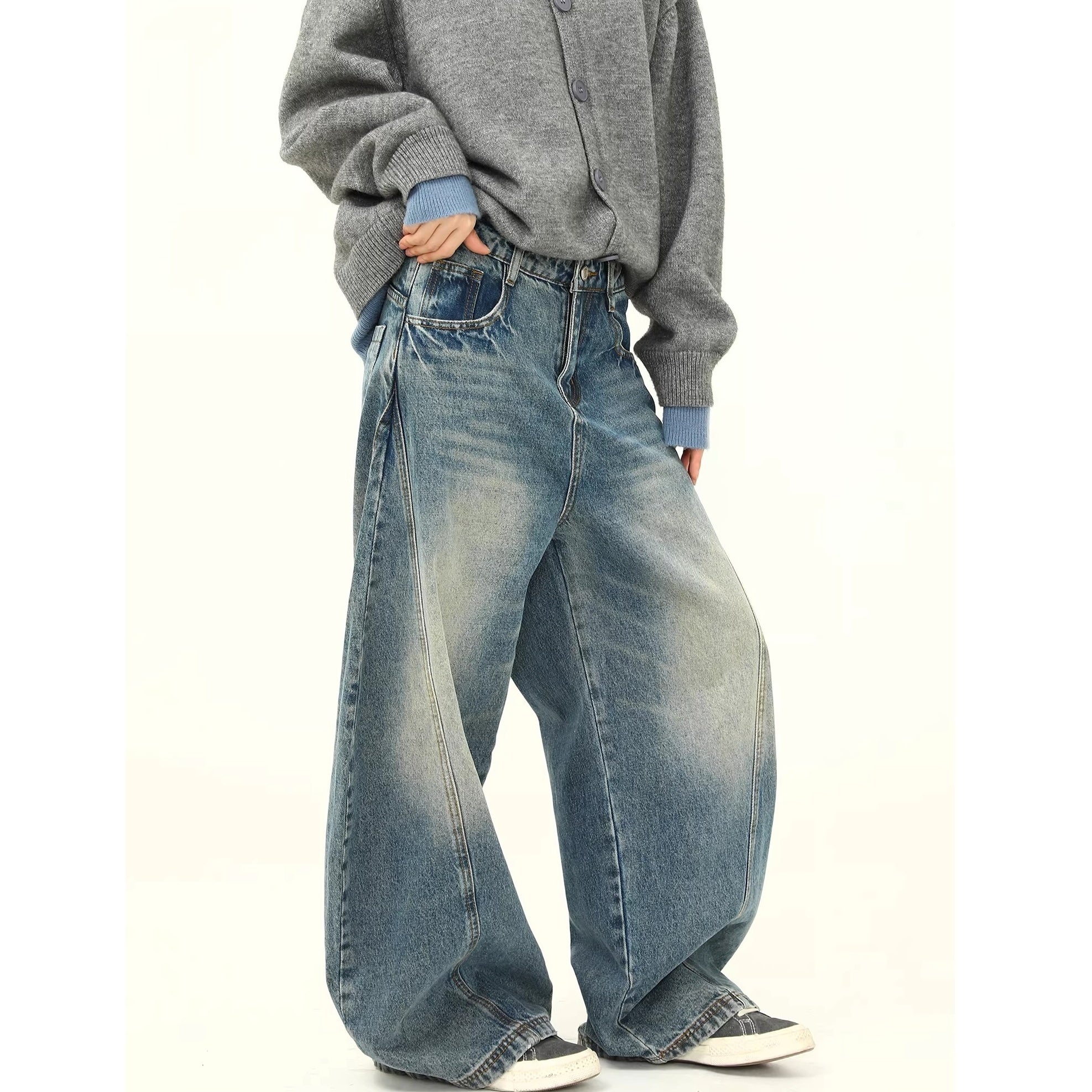 Retro Washed Wide Curve Jeans MW10362