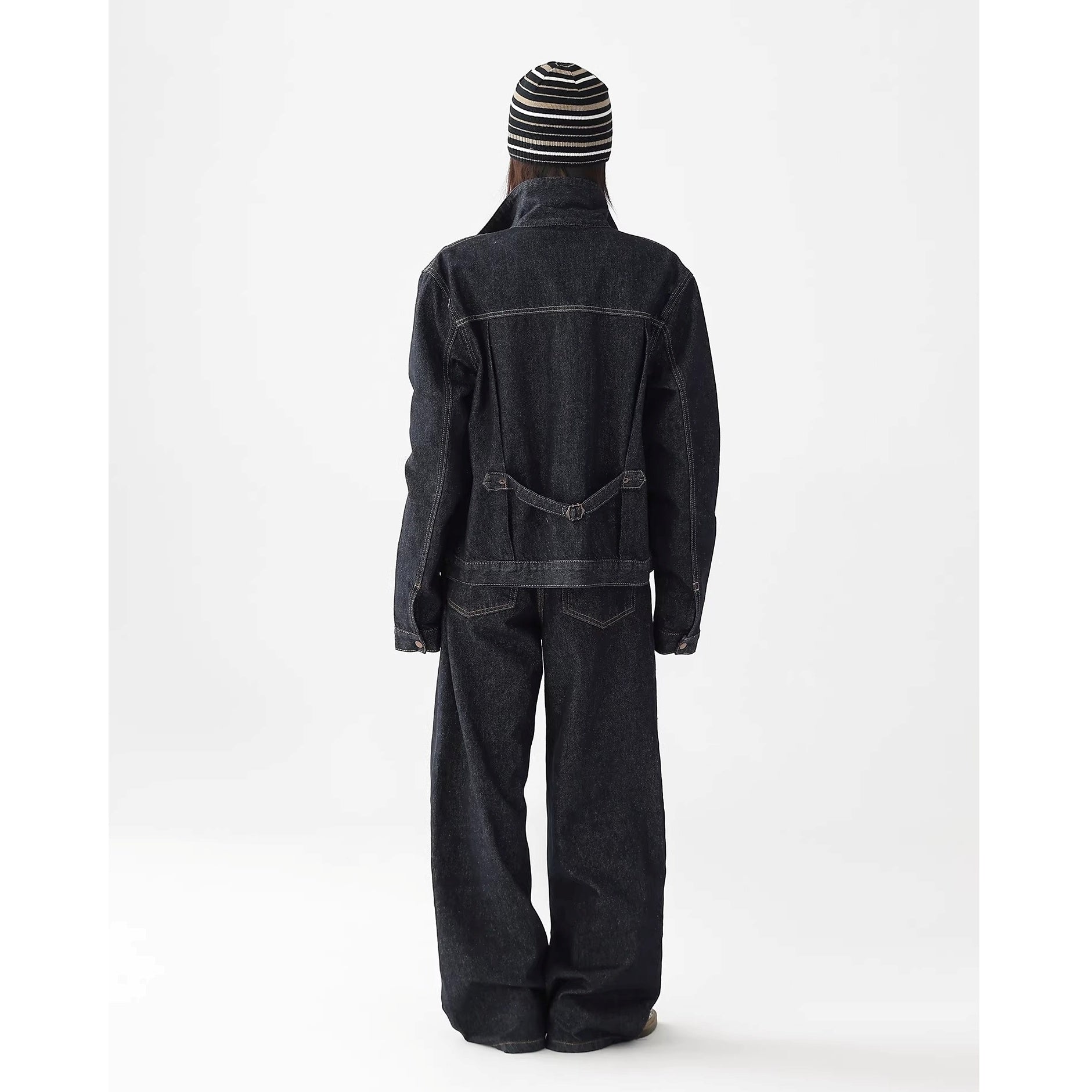 【上下別売り】Vintage Washed Loose Denim Jacket & Jeans Set-up AC7024