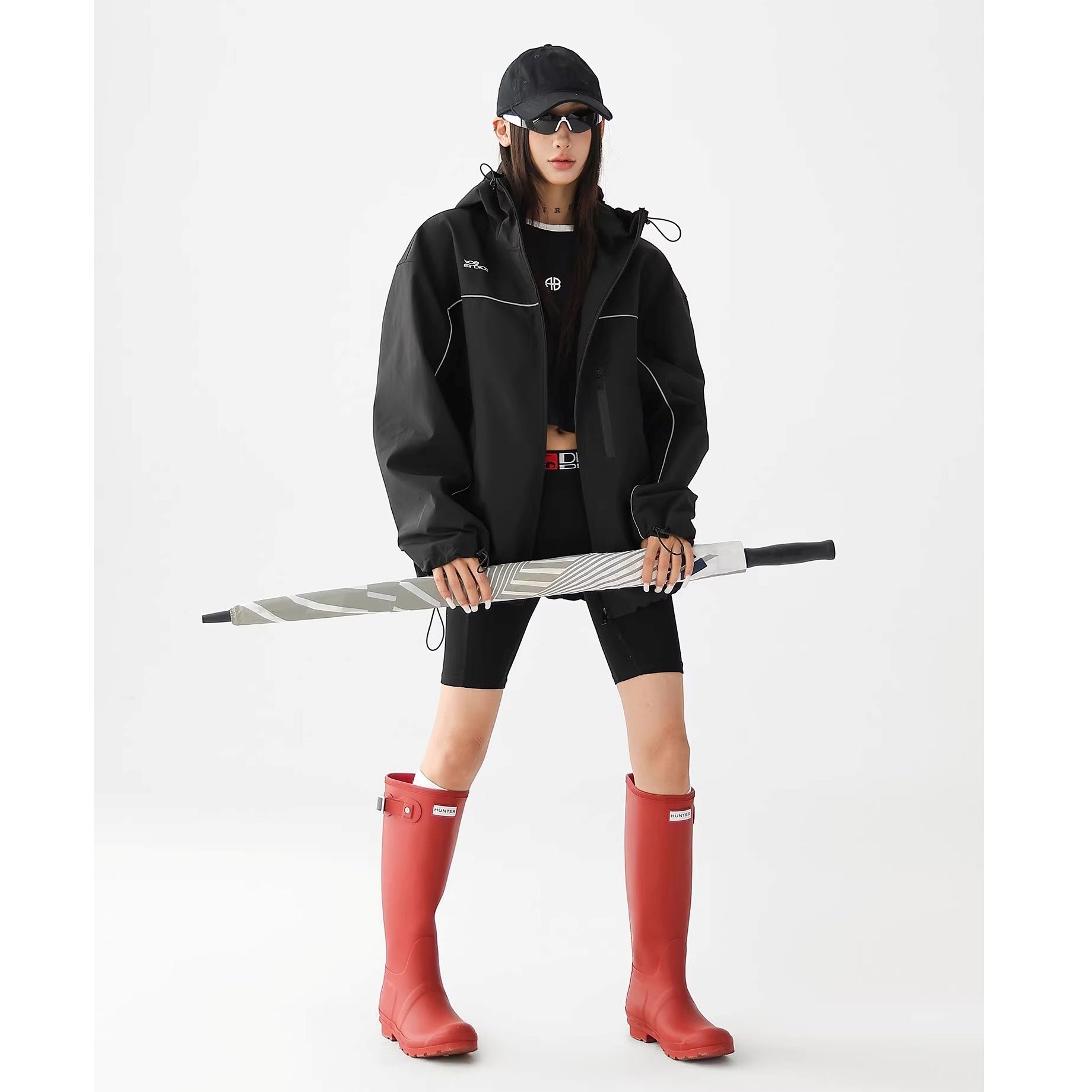 High-Neck Hooded Mountaineering Jacket AC7023