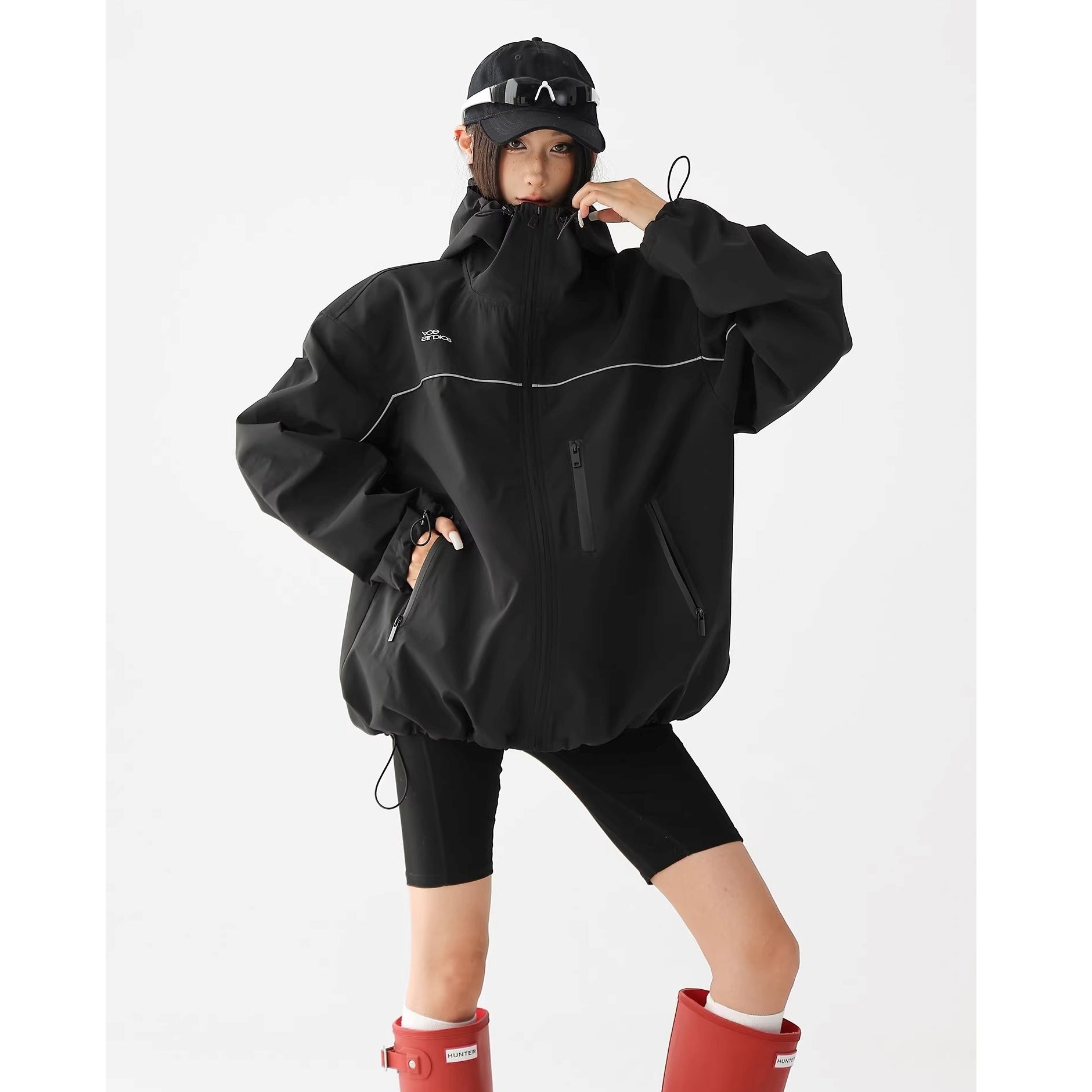 High-Neck Hooded Mountaineering Jacket AC7023