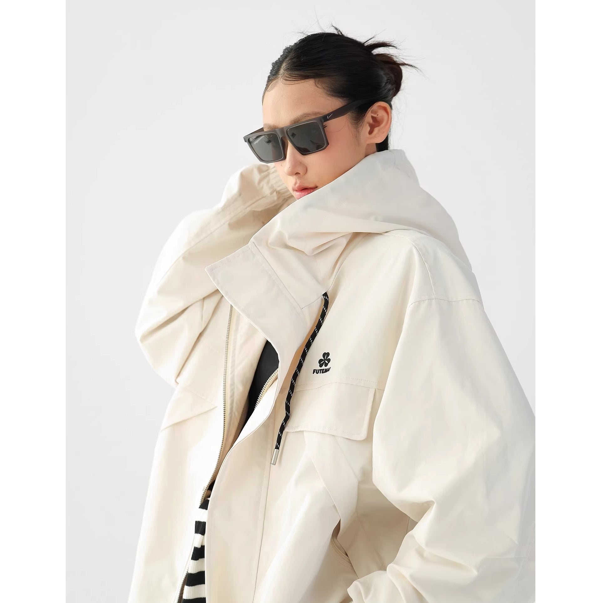 Work Hooded Windbreaker Jacket AC7026