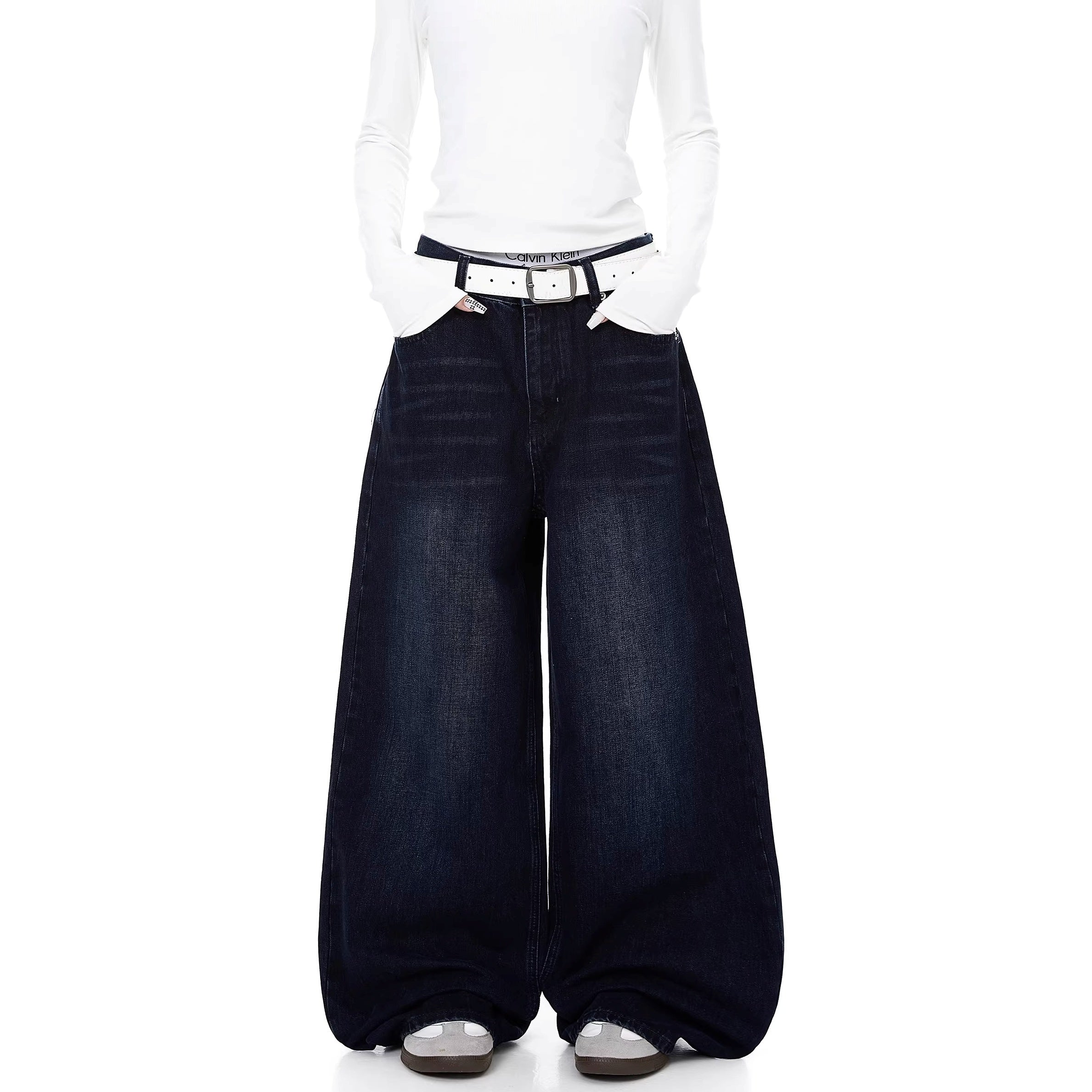 Graffiti Color Letter Print Buggy Jeans BK7070