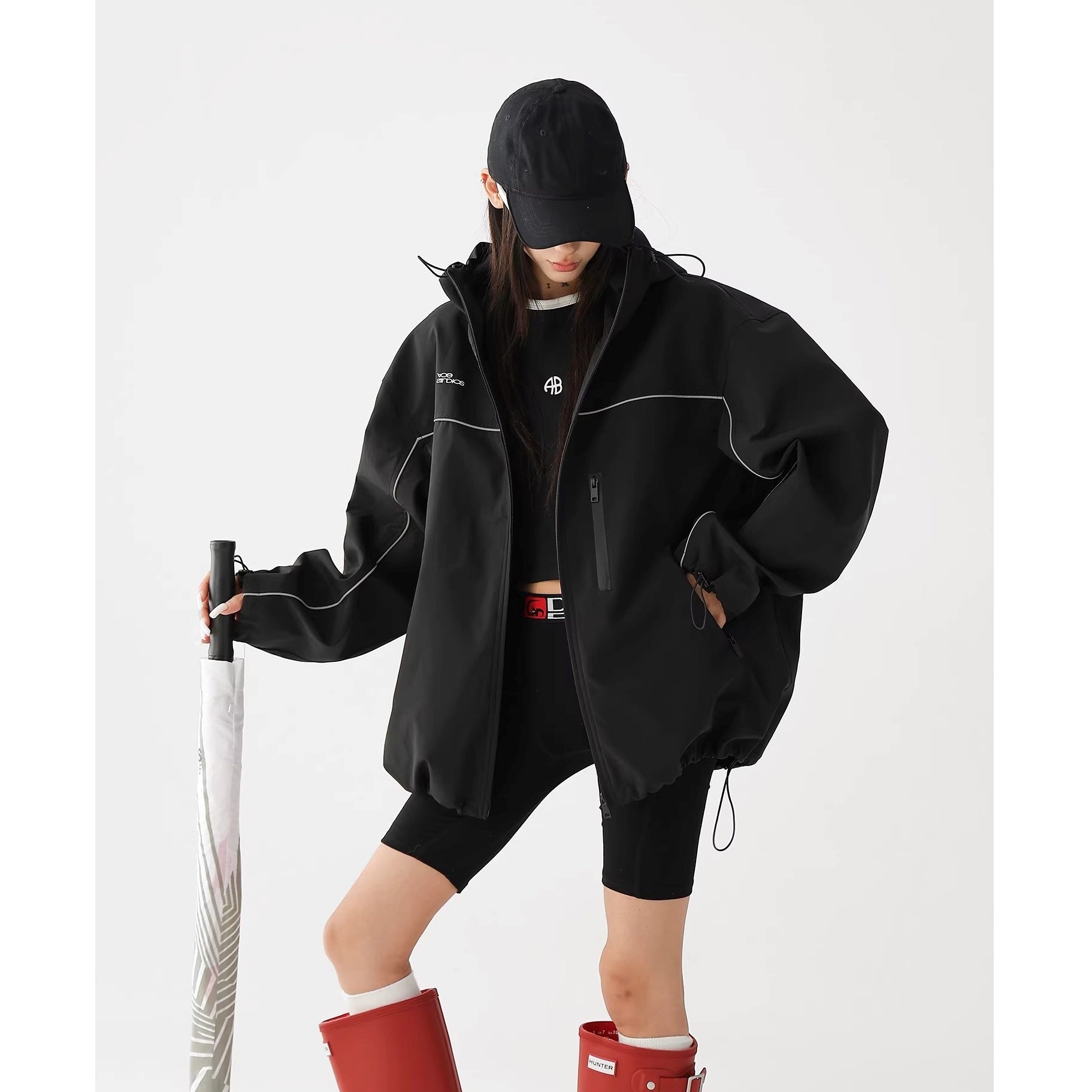 High-Neck Hooded Mountaineering Jacket AC7023